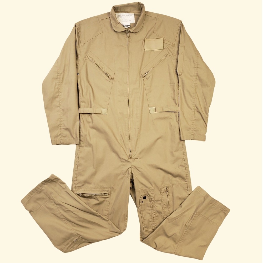 Rothco Flight Suit Coverall Men Small Tan Khaki Tactical Military Jumpsuit Cargo